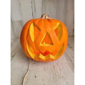 Gemmy AS IS foam light up pumpkin‎ spray scary face Halloween prop decor